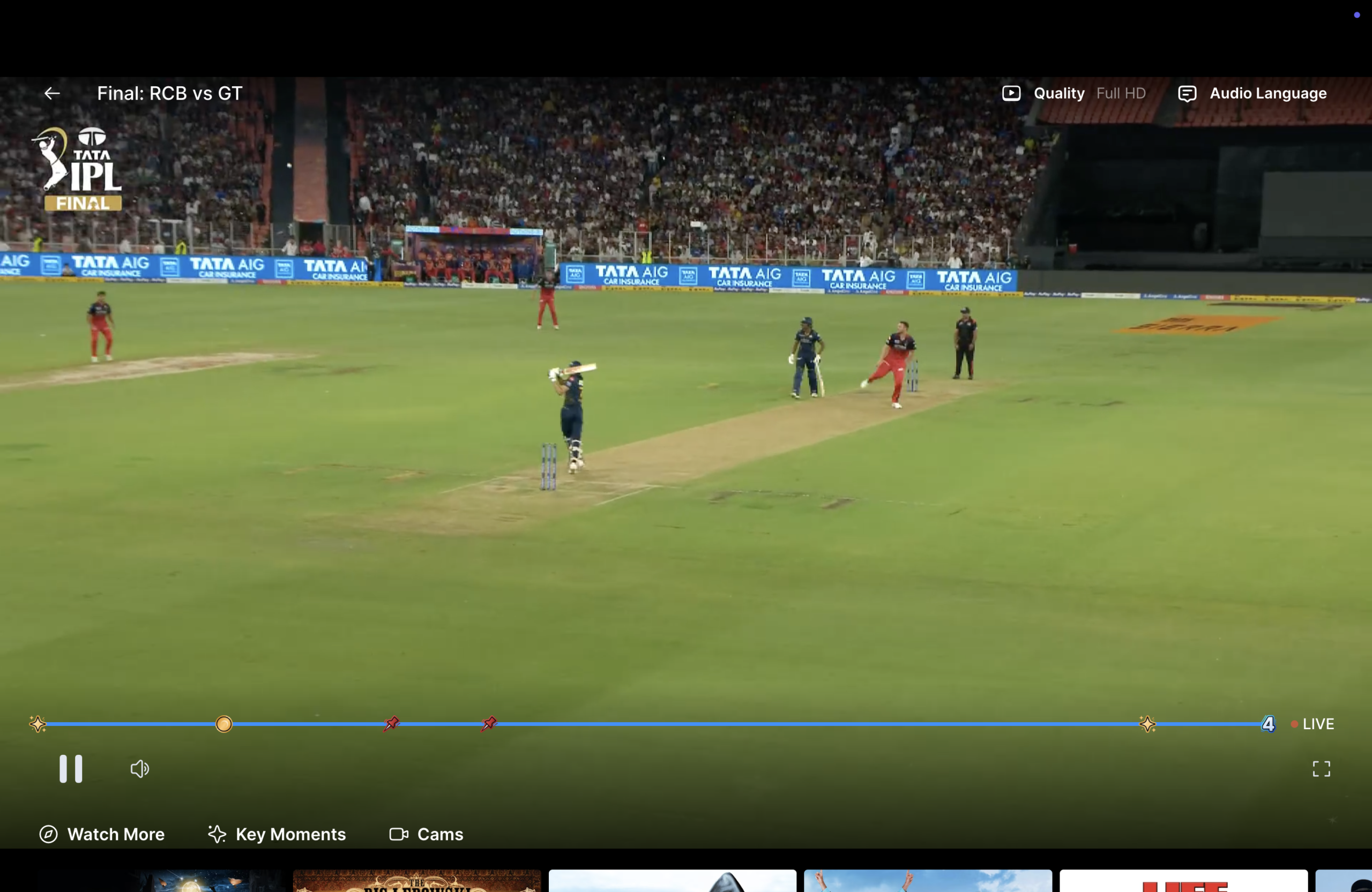 RCV vs GT Live Match